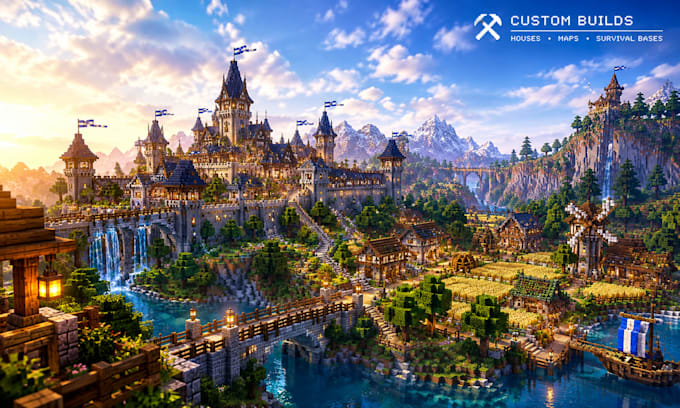build custom minecraft builds, houses, maps, and survival bases