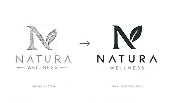 design modern minimalist vector wordmark monogram icon or combination logo