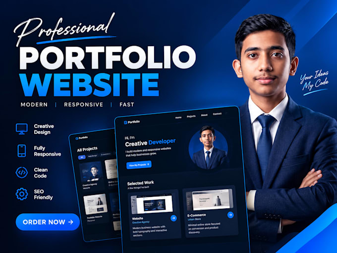 build a professional portfolio website for you