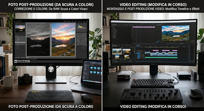coloro foto e modifico e creo video