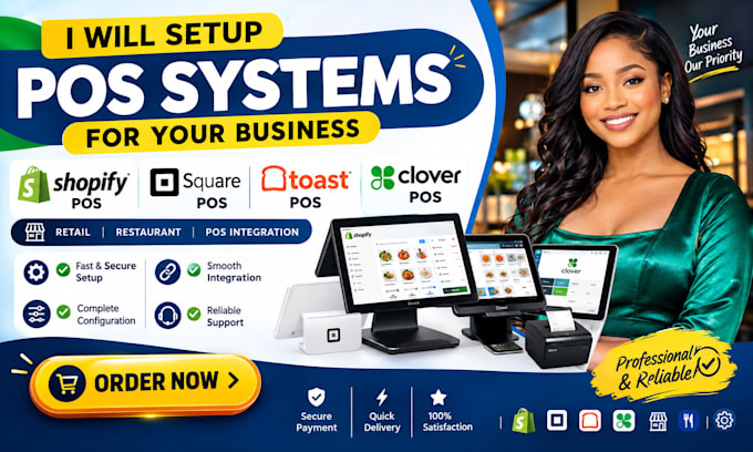 setup shopify pos square pos toast clover pos retail restaurant pos integration