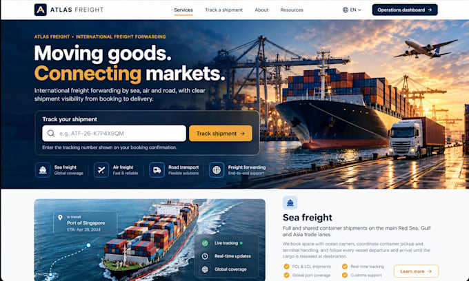 build a custom logistics and shipment tracking web app