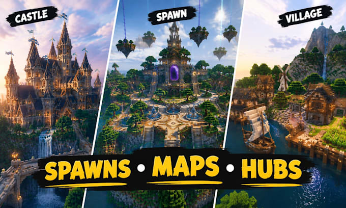 build a custom minecraft spawn, lobby, map, or server hub