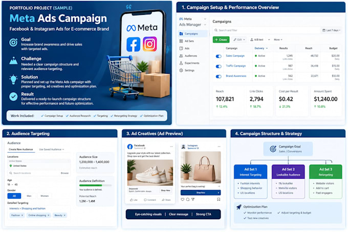 create and optimize facebook meta and insta ads campaigns