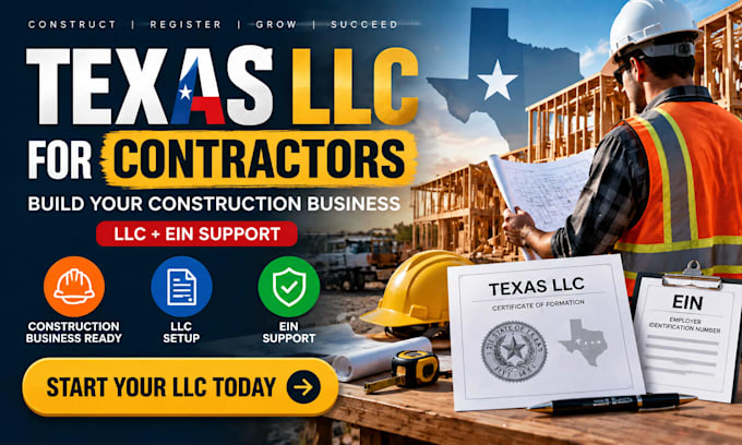 form texas llc for contractors and construction companies with ein