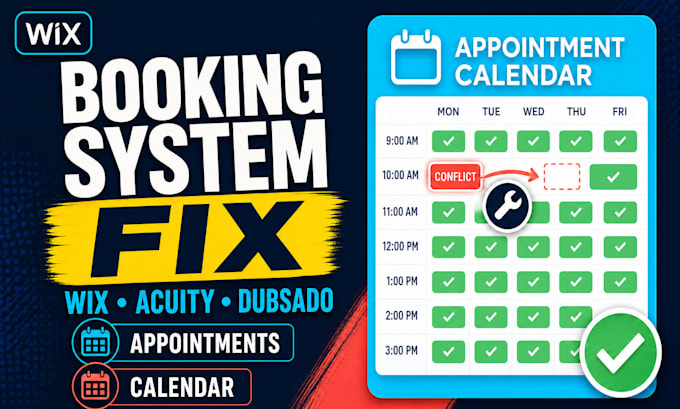 fix wix booking appointment booking acuity scheduling dubsado fix wix calender