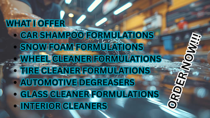 develop professional car care and auto detailing chemical formulations