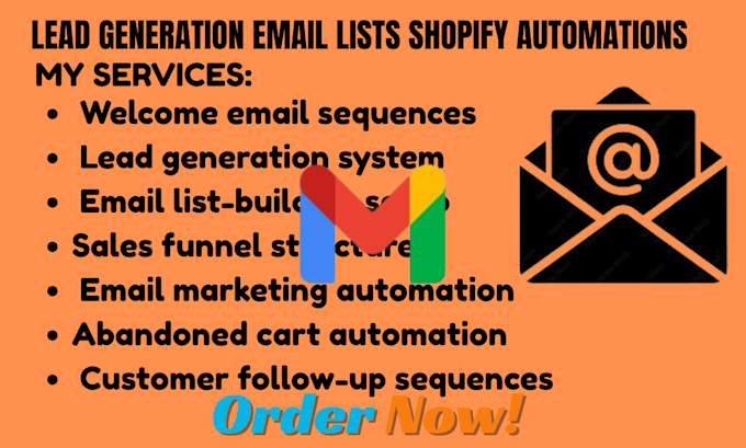 build lead generation system email lists sales funnel shopify automations
