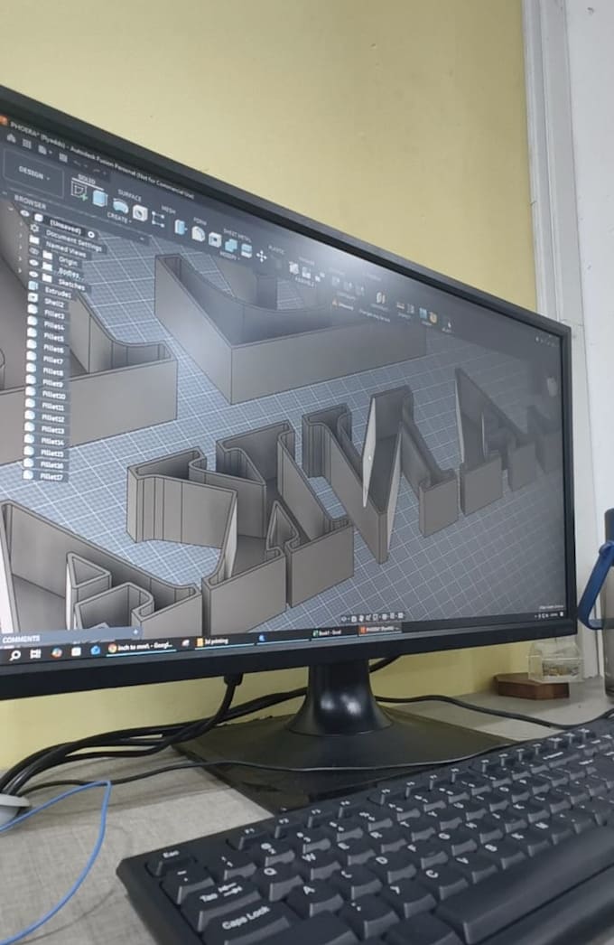 design a custom 3d printable model, part, letter or product