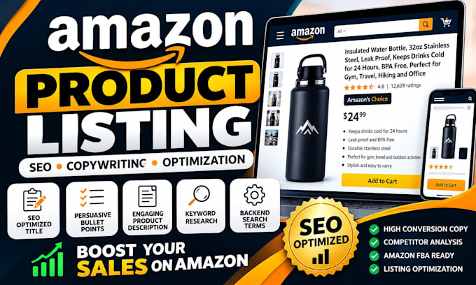 create amazon product listing SEO product description and listing optimization