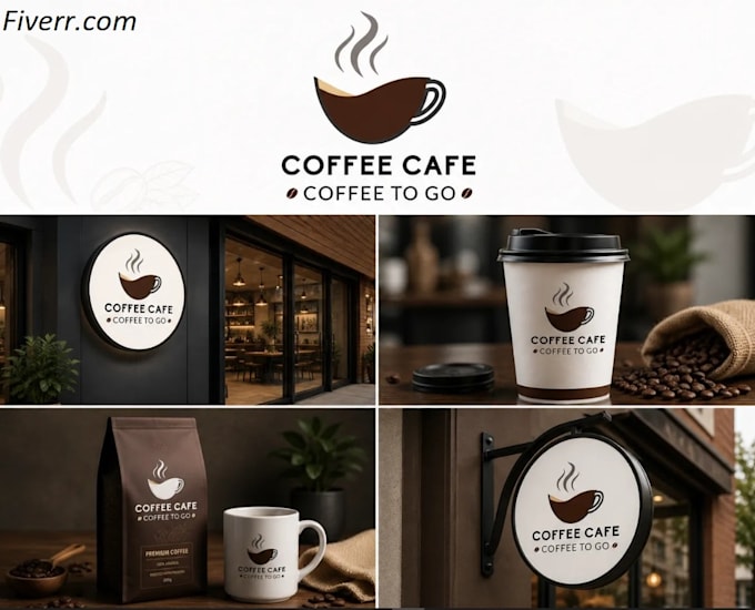 do premium coffee label, packaging, paper cup, sticker design