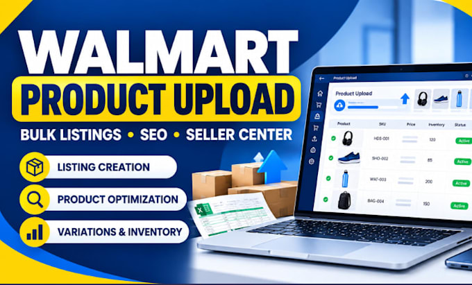 do walmart product upload and listing SEO