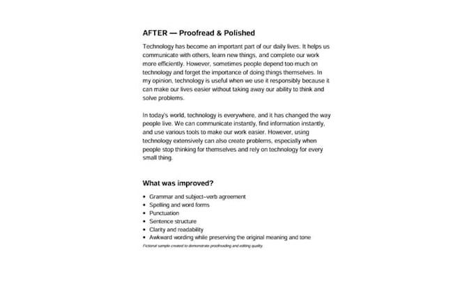 proofread and improve your writing