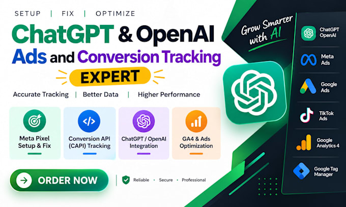 set up and fix openai chatgpt pixel ai ads conversion API tracking optimization