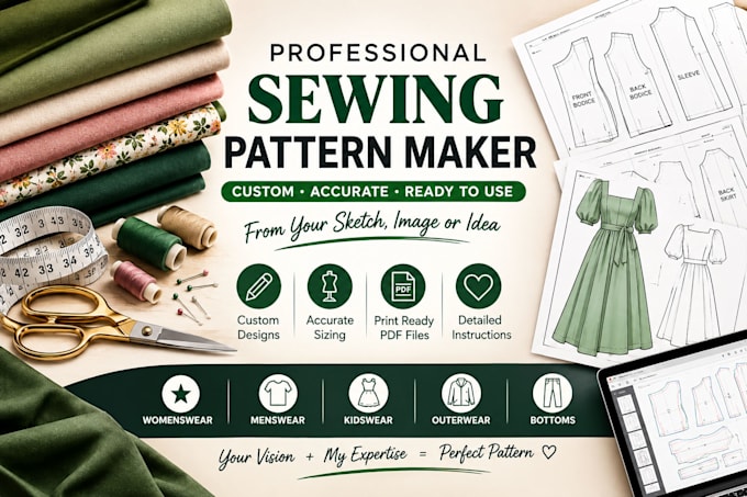 be your digital sewing pattern maker for any type of apparel