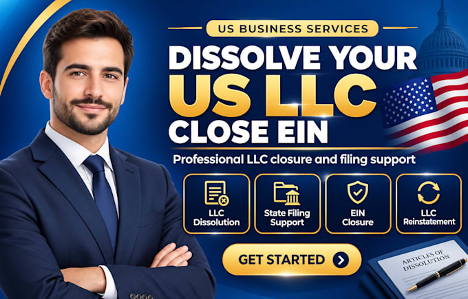 dissolve your US llc, file llc dissolution and close your ein with filing help