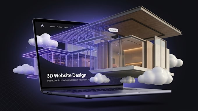 build a 3d webgl website with three js interactive 3d landing page design