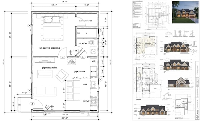 create adu permit drawings, garage conversion, city permit revisions