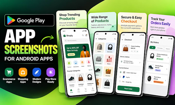 design google play screenshots for your android app