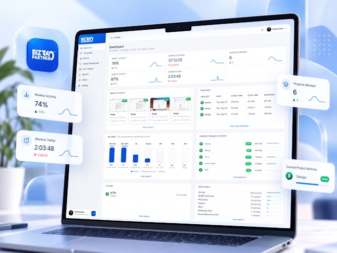 provide a ready desktop time tracker and web dashboard