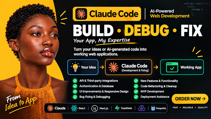 develop debug and fix your app with claude code