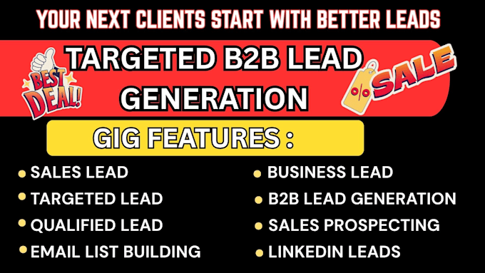 do targeted lead generation b2b sales lead sales prospect qualified lead