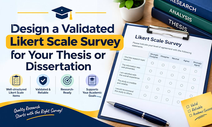 design a validated likert scale survey for your thesis or dissertation