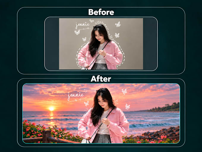remove and replace your photo background professionally