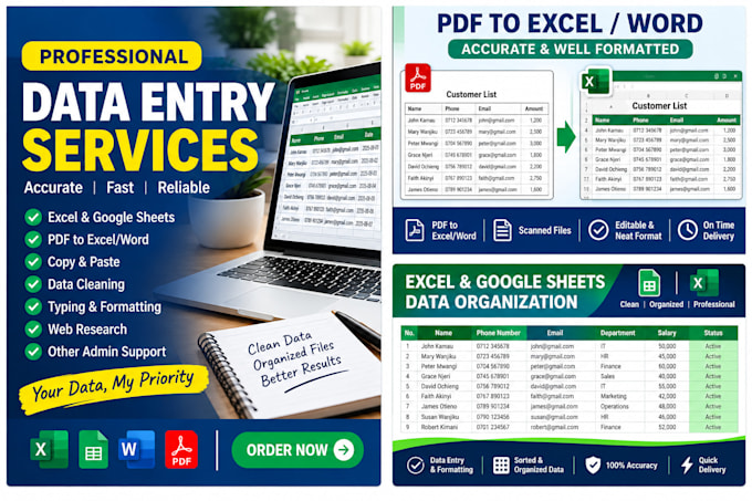 do accurate and reliable data entry