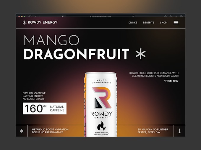 landing page development in framer website development dark theme