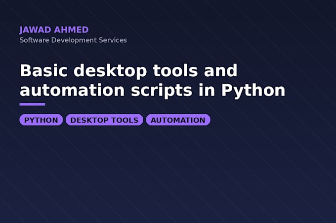 build a simple website or basic desktop tool in python