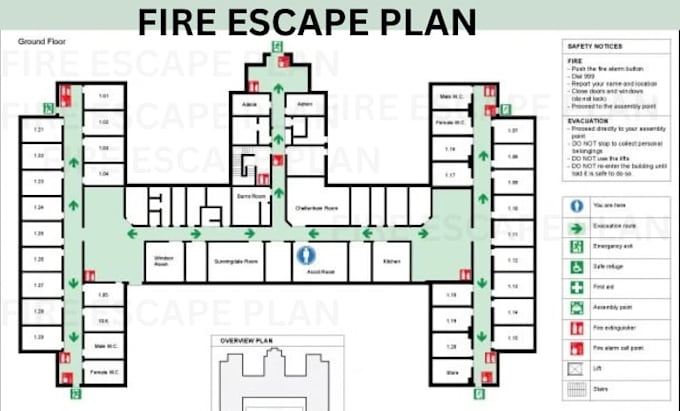 create a professional fire escape plan evacuation floor plan