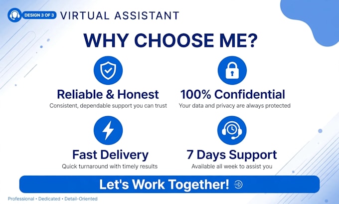 be your professional virtual assistant for admin support