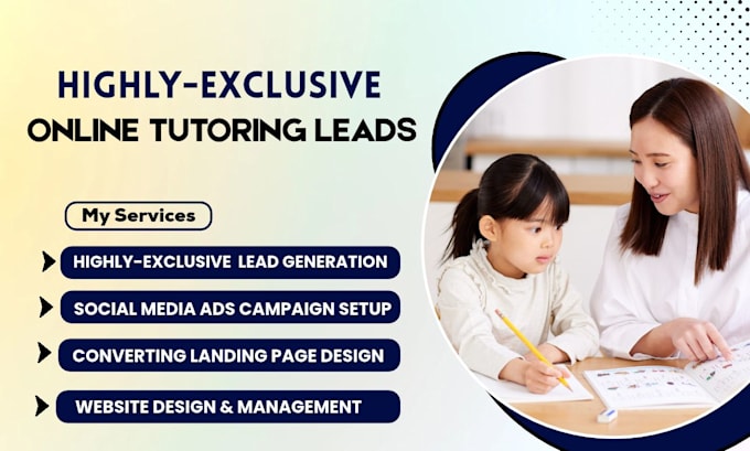 do online coaching and tutoring leads, student leads, online tutoring website