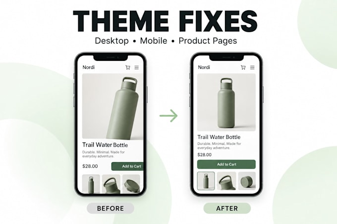fix shopify theme, liquid, CSS, or javascript issues