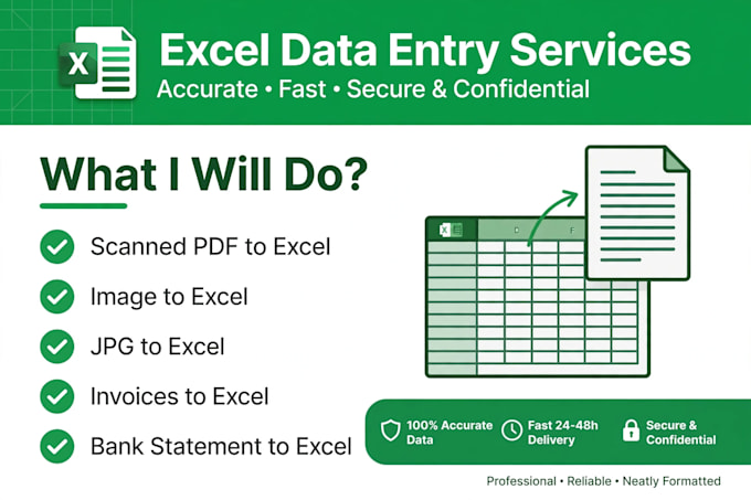 convert PDF file to excel and image to excel sheet
