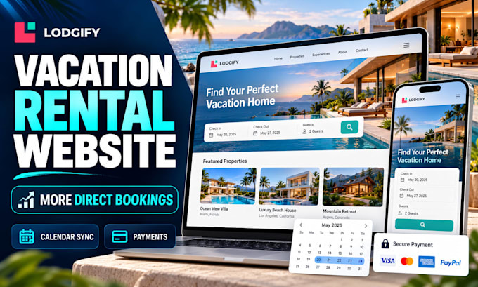 develop lodgify vacation rental website direct booking website short term rental