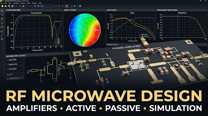 design and simulate custom rf microwave circuits, amplifiers and active passive