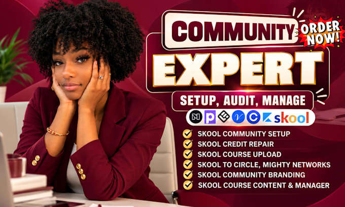 skool credit repair community skool setup skool manager skool community setup