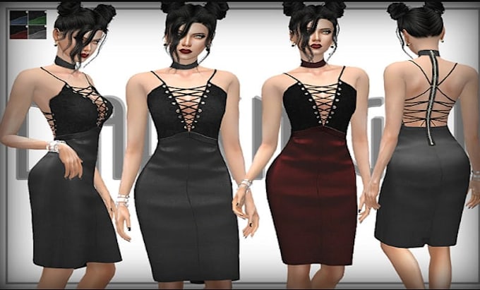 create unique custom sims for sim 4 unique sims, sim 4 cc, 3d model clothes