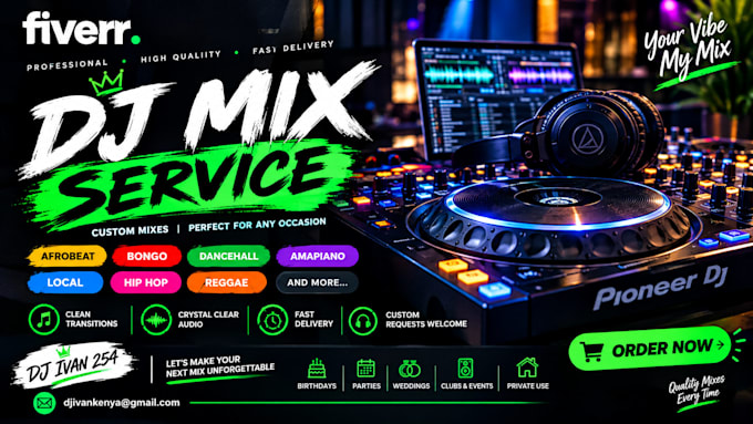 create a custom dj mixtape, wedding set, gym work out mix