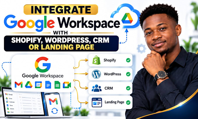 integrate google workspace with shopify,wordpress,CRM,or landing pages