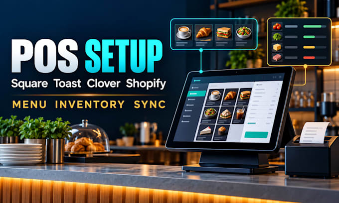 setup square pos clover pos toast pos shopify pos restaurant menu inventory sync