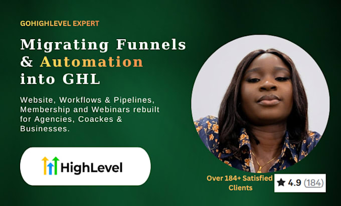 migrate build gohighlevel funnels, websites and workflow automation