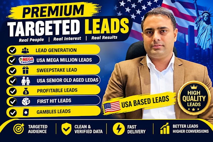 supply converting sweeps leads, first hit leads, USA, UK senior old leads