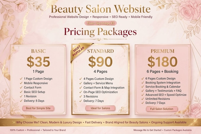 desgin beauty saloon and spa website