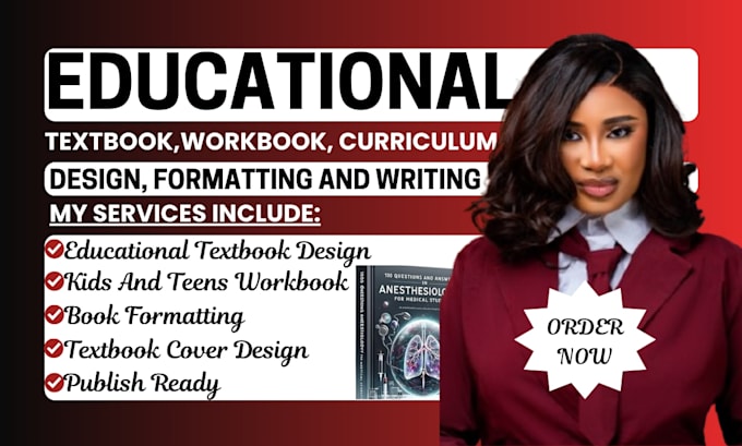 design and format educational textbook, worksheet, book layout, book cover