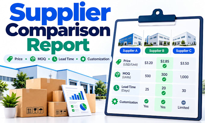 research chinese suppliers and compare price moq and customization