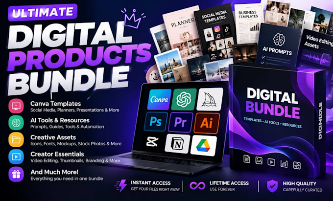 provide complete digital product bundle with ai tools