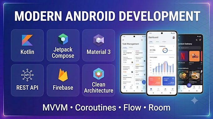 develop a native android app using kotlin and jetpack compose